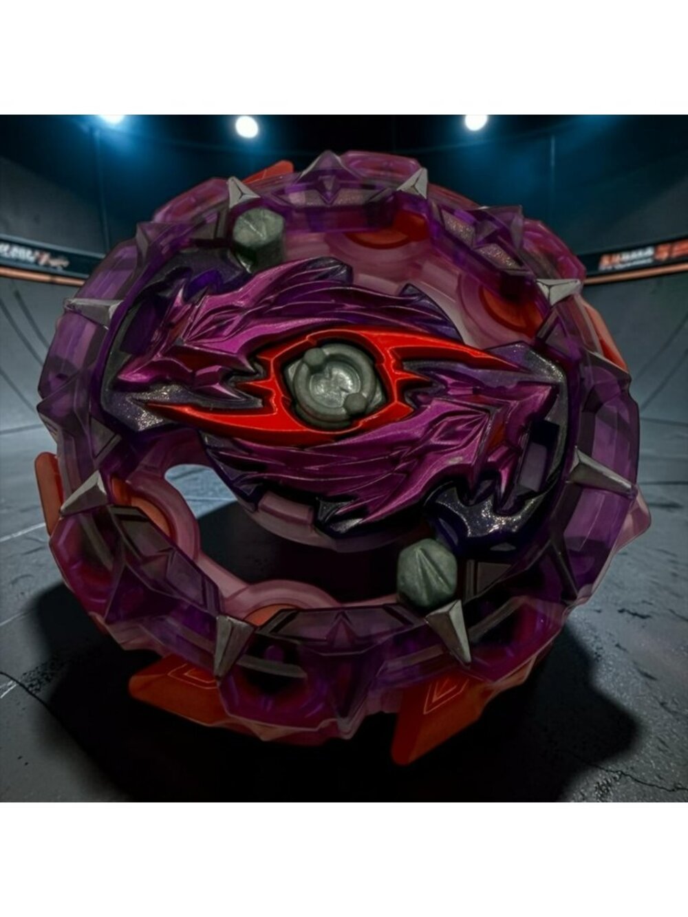 Spinning Battle Toy Beyblade Layer With Purple & Red Accents Sturdy Customizable